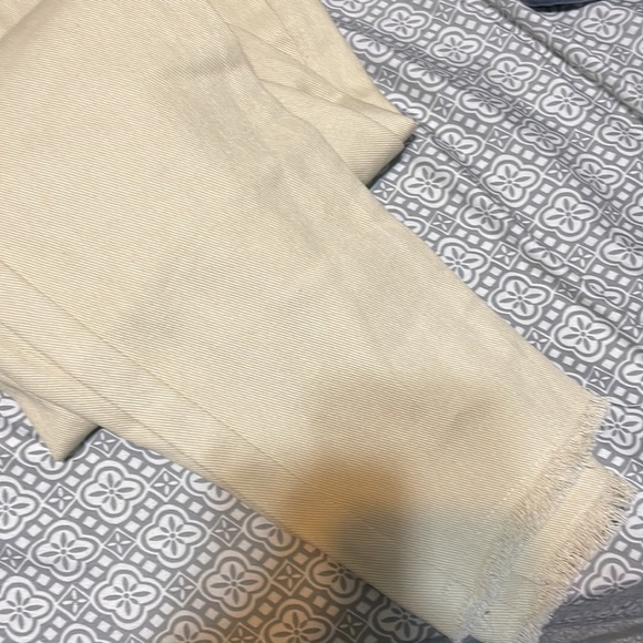 Women’s Beige Denim Drawstring Pants - Picture 2 of 2